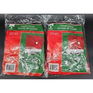 Christmas House Red Santa Hat Chair Covers Set Of 2 Dress Up Your‎ Chairs